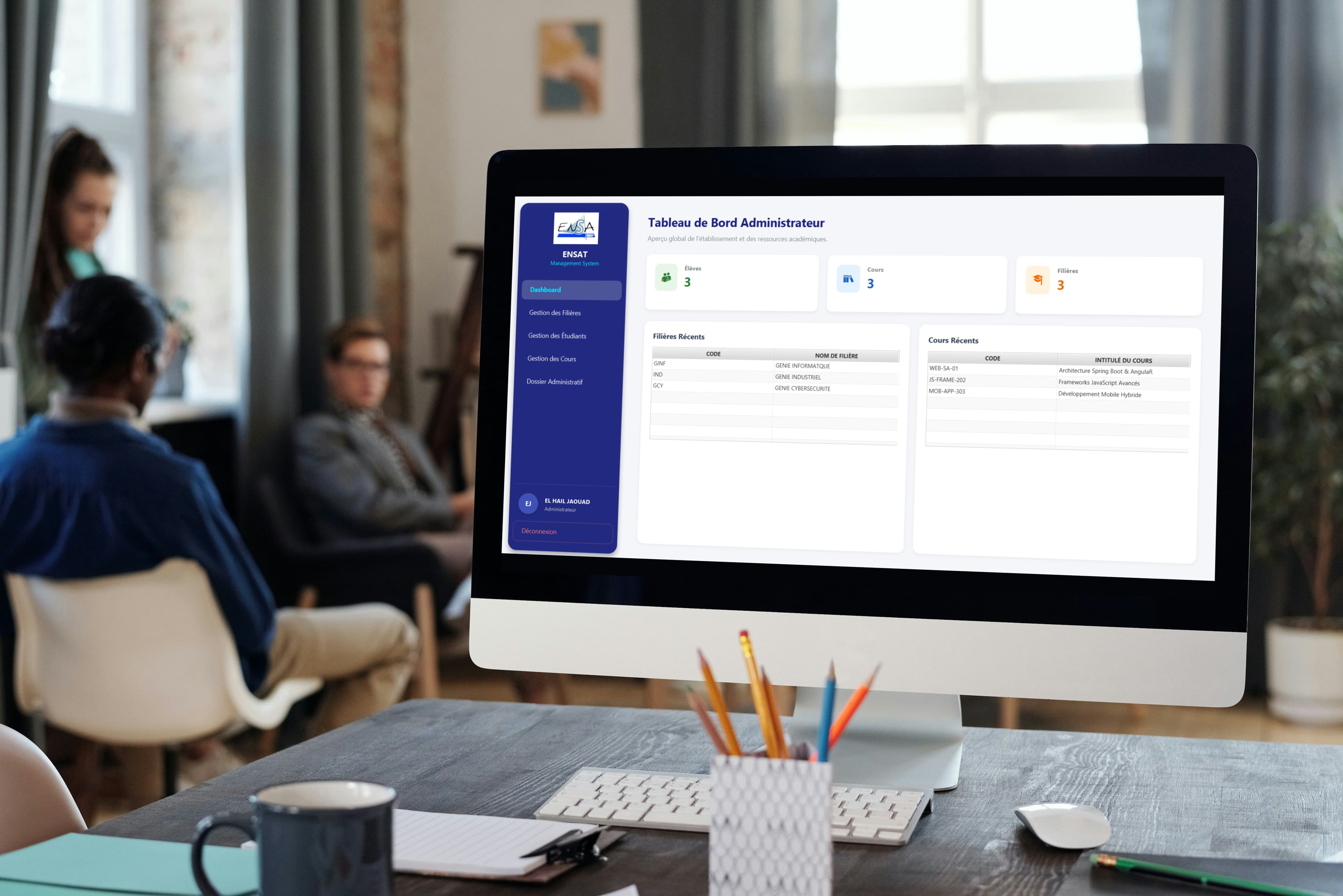 Ensat Management System screenshot 1